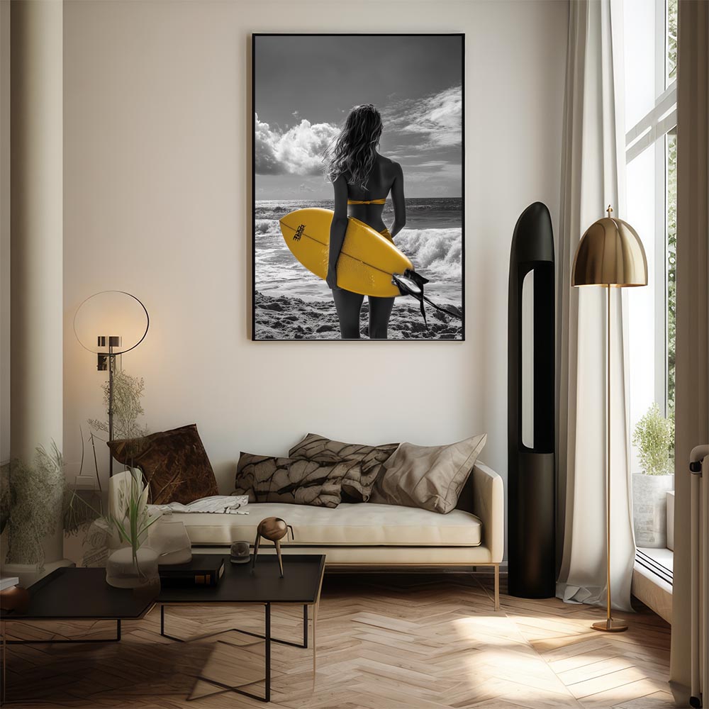 B2サイズ（約51x73cm）】【lh-poster-9494】【フレーム付き】サーフ