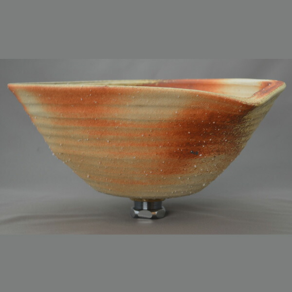 楽天市場】重蔵窯 利休信楽 手洗い鉢 001-31 炎杉灰（ほのおすぎはい