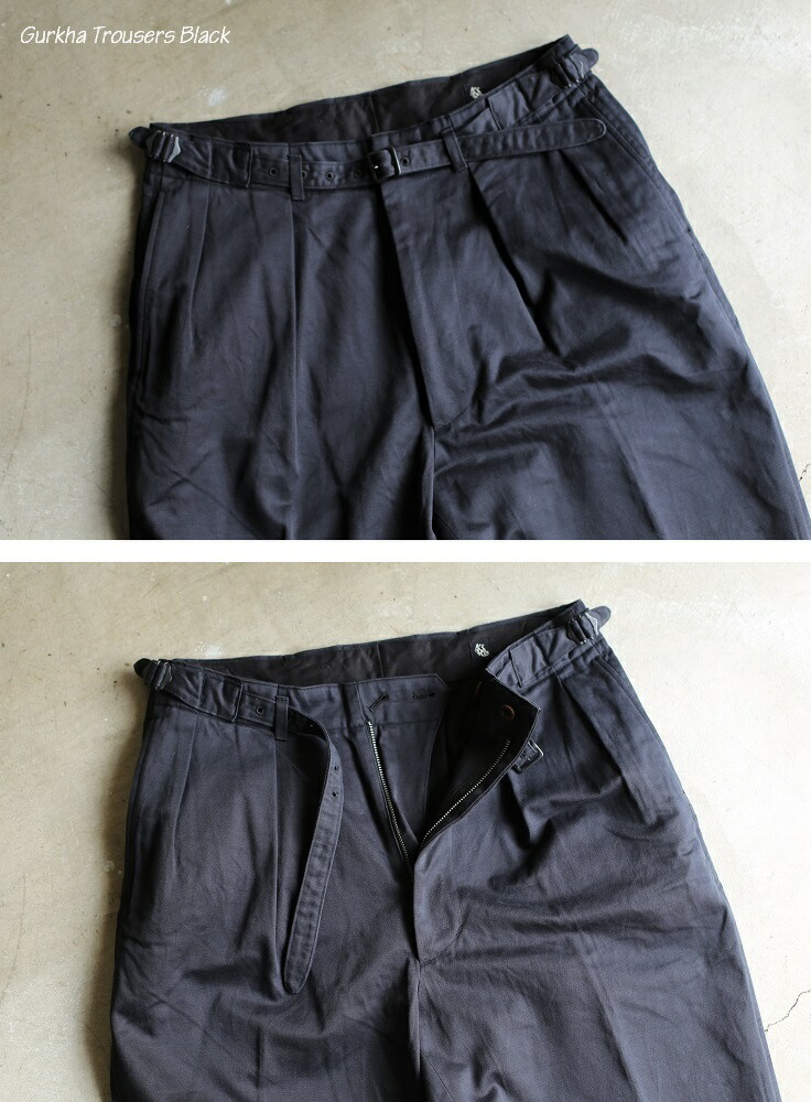 楽天市場】【Kaptain Sunshine】 Gurkha Trousers BLACK グルカ