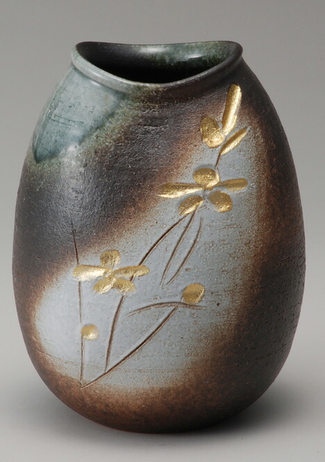 信楽焼 Shigaraki ware 花瓶 花入 Vase 井村侊生 N06 信楽焼 花瓶 花器