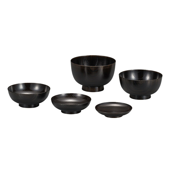 楽天市場】応量椀 5つ組 欅｜（日本製）木製漆塗りお椀セット (応量噐