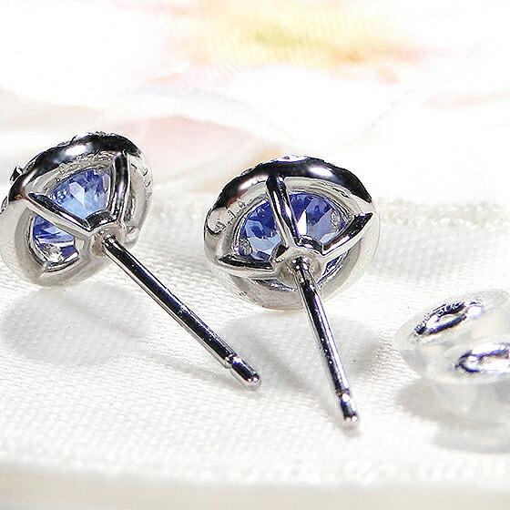 楽天市場】Pt900 タンザナイト ダイヤモンド ピアスプラチナ ダイヤ