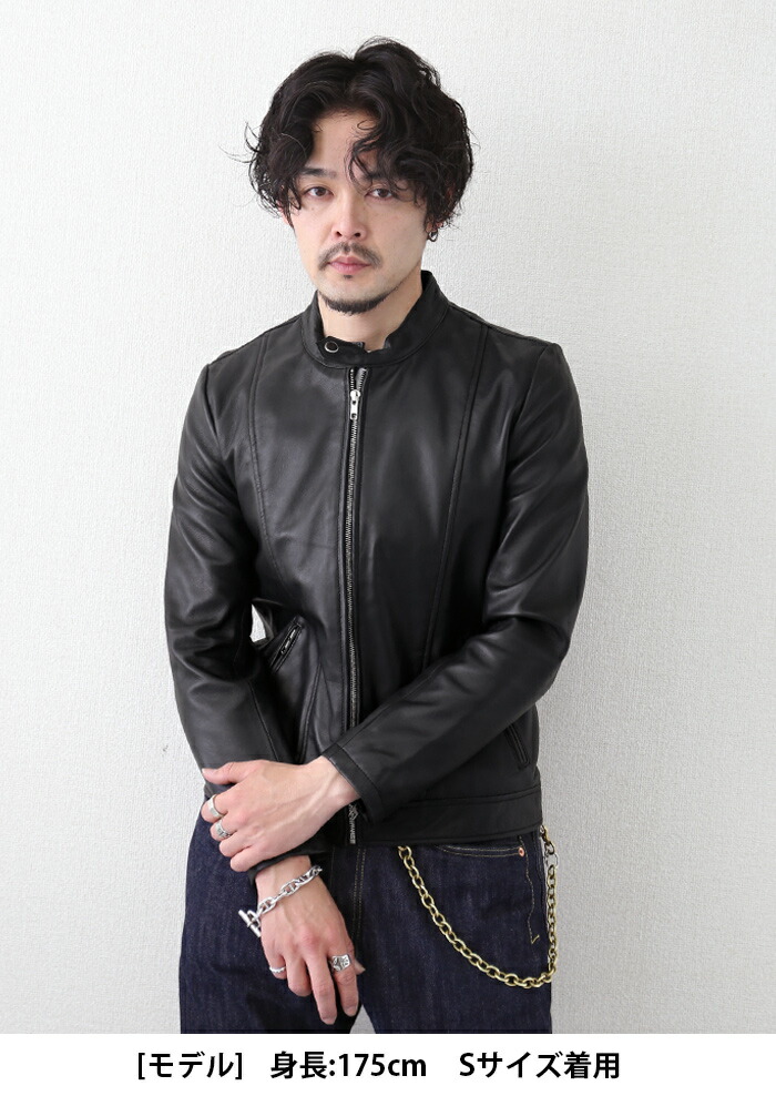 楽天市場】レザージャケット シングルライダース シングル バイカー