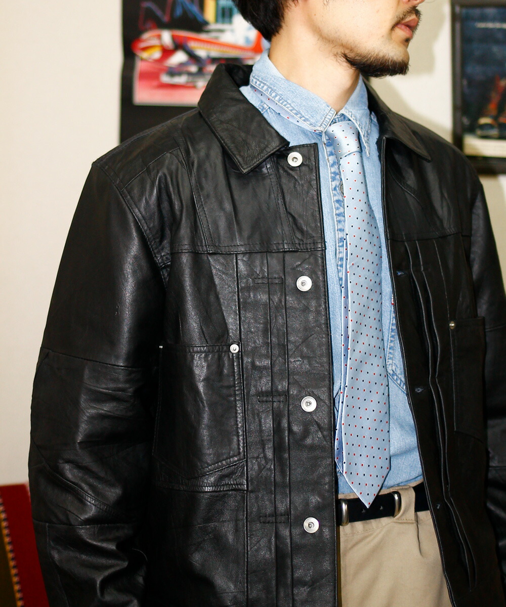 楽天市場】レザージャケット Gジャン トラッカージャケット ブルゾン