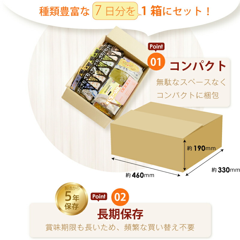 楽天市場】＼レビュー特典付き／5年保存 非常食セット 7日分 充実 33
