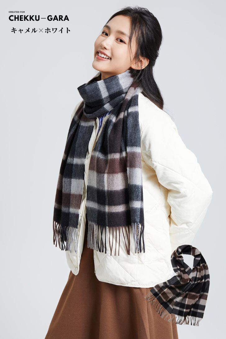 チェック柄マフラー30*180cm チェック柄マフラー: ファッショングッズ