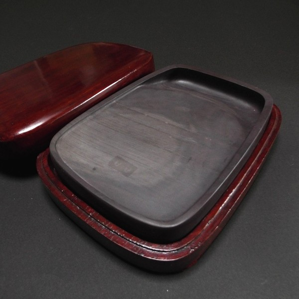 端溪 麻子坑 硯 羊 箱入り 蓋付き 習字 アンティーク レトロ