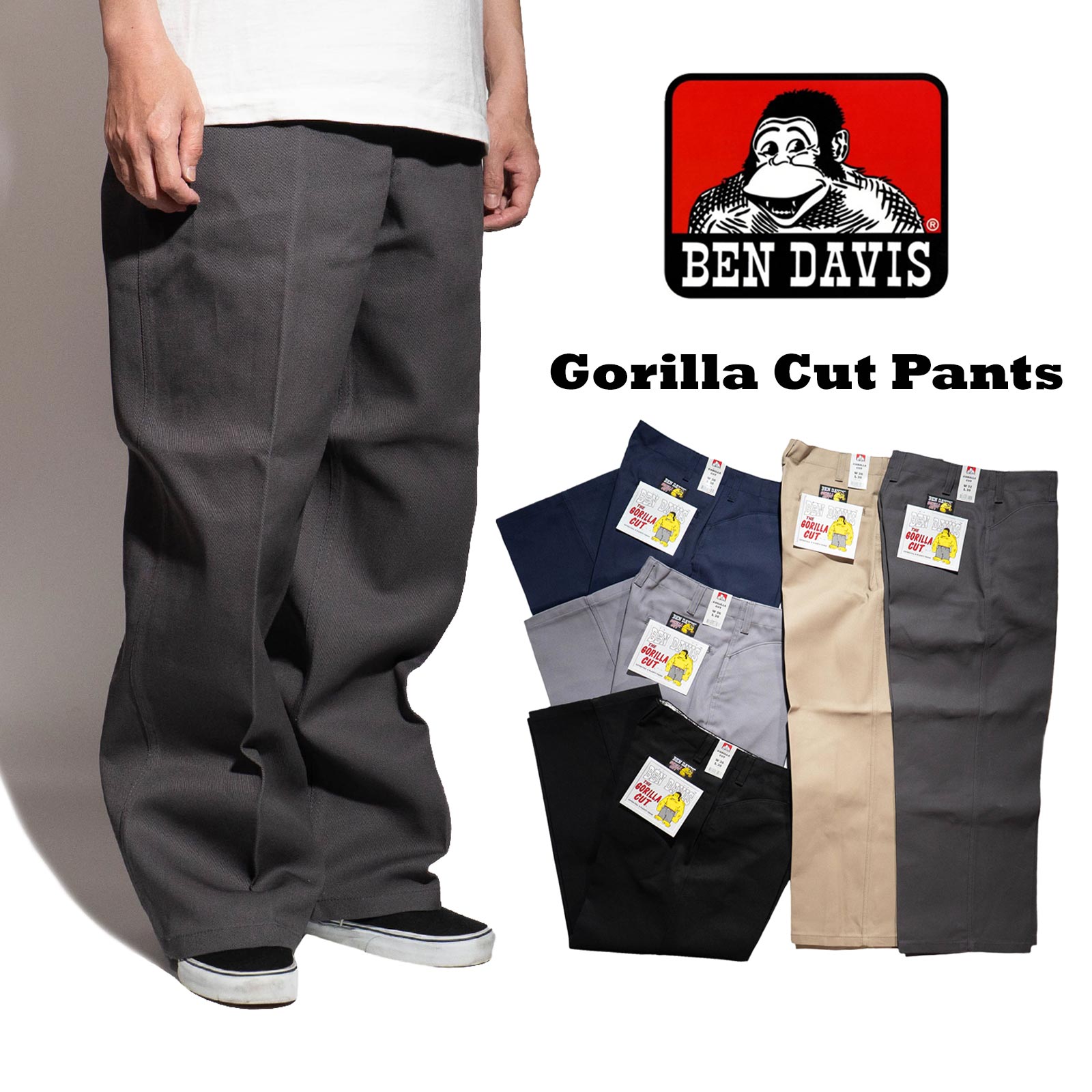 USA企画 BEN DAVIS ベンデイビス ゴリラカット W34 L30 新品 USA