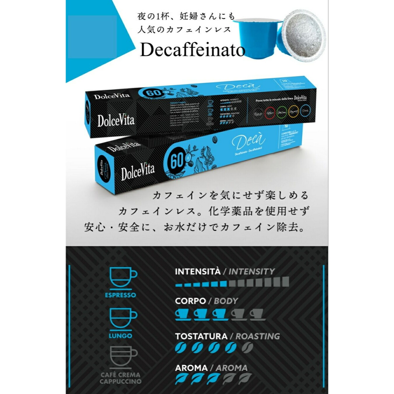 楽天市場】イタリア製 ネスプレッソ 互換 カプセル 120個 カフェイン