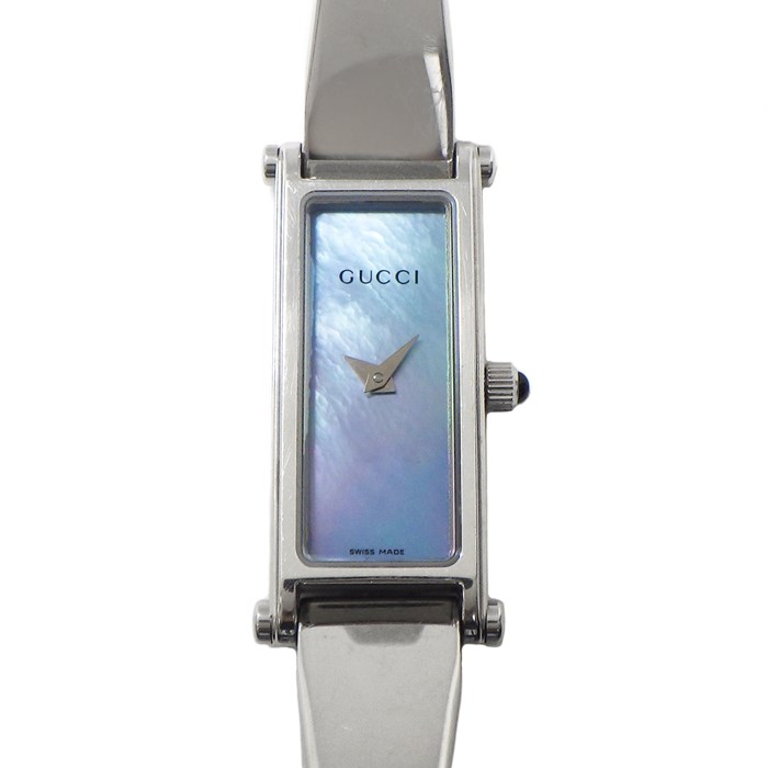 稼動品】GUCCI 1500L シルバーシェル文字盤 シルバーバングル 楽天市場
