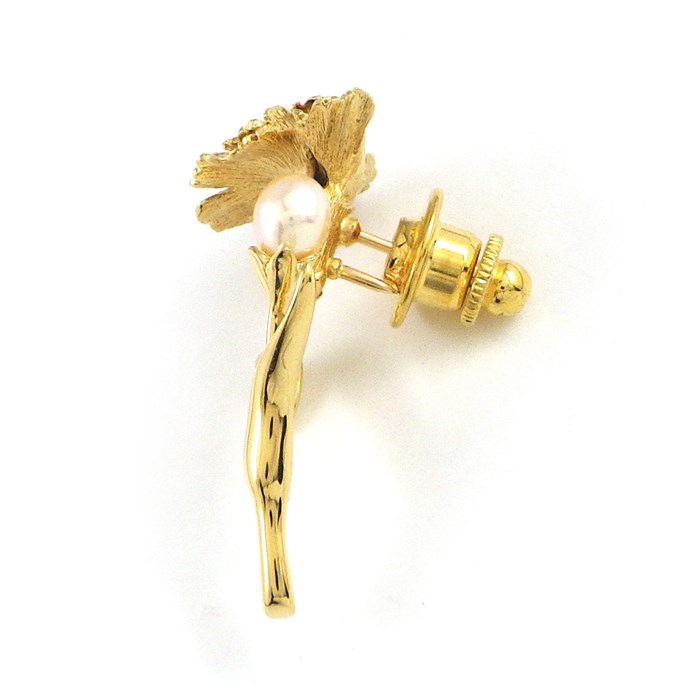 ミキモト安全ピンモチーフブローチK18