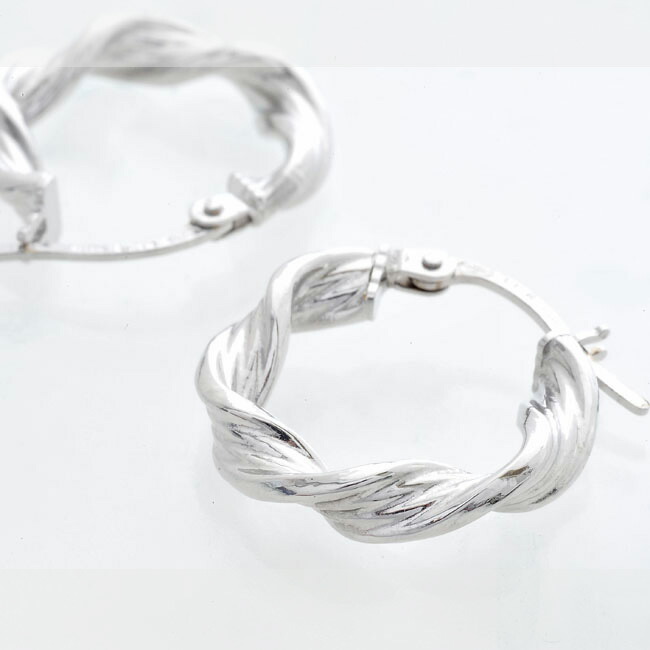 楽天市場】ウノアエレ 【UNOAERRE】K18WGホワイトゴールド フープ