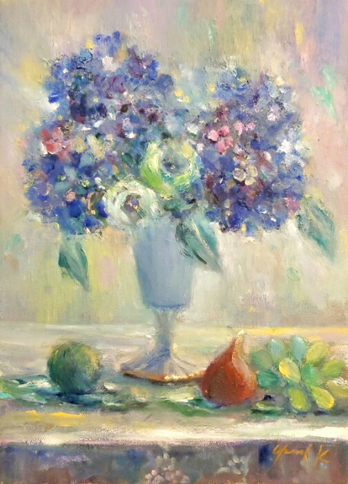 楽天市場】絵画 「雨上がりのセレナーデ」 油彩画 油絵 原画 静物画