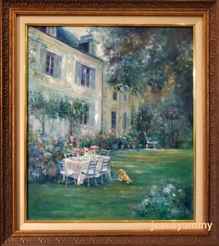 油絵 菅家令子 絵 絵画 インテリア 額付(白) uF6-063604 花 油絵 菅家