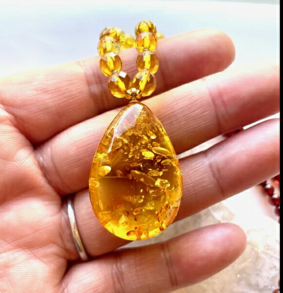 楽天市場】【天然琥珀】【琥珀 ネックレス】ペンダント バルティック