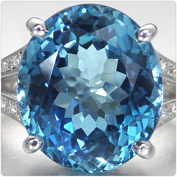 楽天市場】アクアマリン 指輪 プラチナ 8.074ct【アクアマリン 】 3月