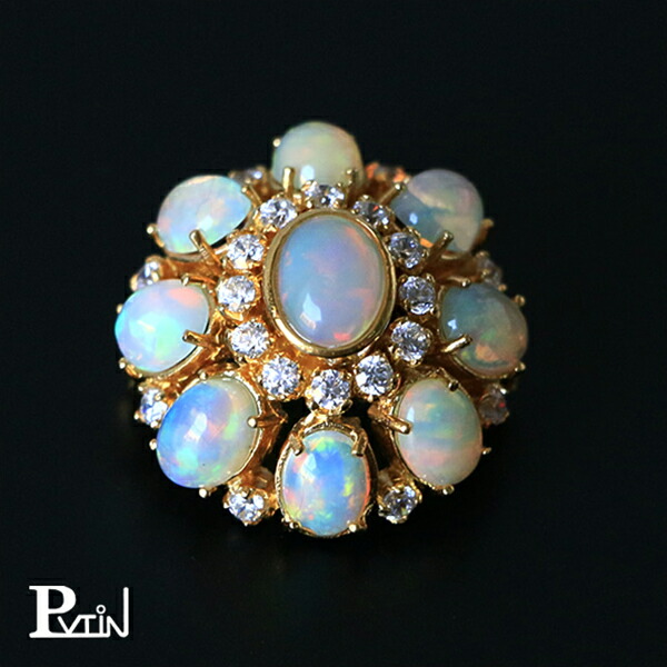 楽天市場】オパールペンダント ブローチ アンティークデザイン