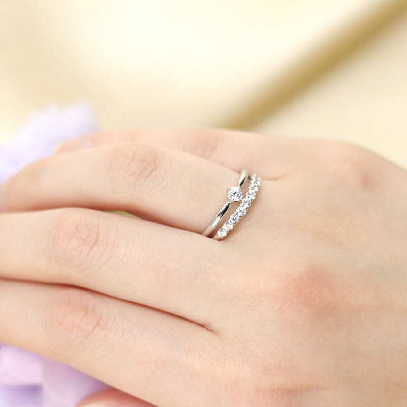 楽天市場】☆pt950 【0.30ctUP】テン ダイヤモンドリング 10ダイヤ