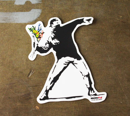 楽天市場】バンクシー ステッカー シール パソコン ウォールステッカー