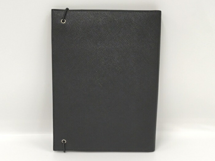 楽天市場】【中古】PRADA 手帳カバー サフィアーノレザー ブラック