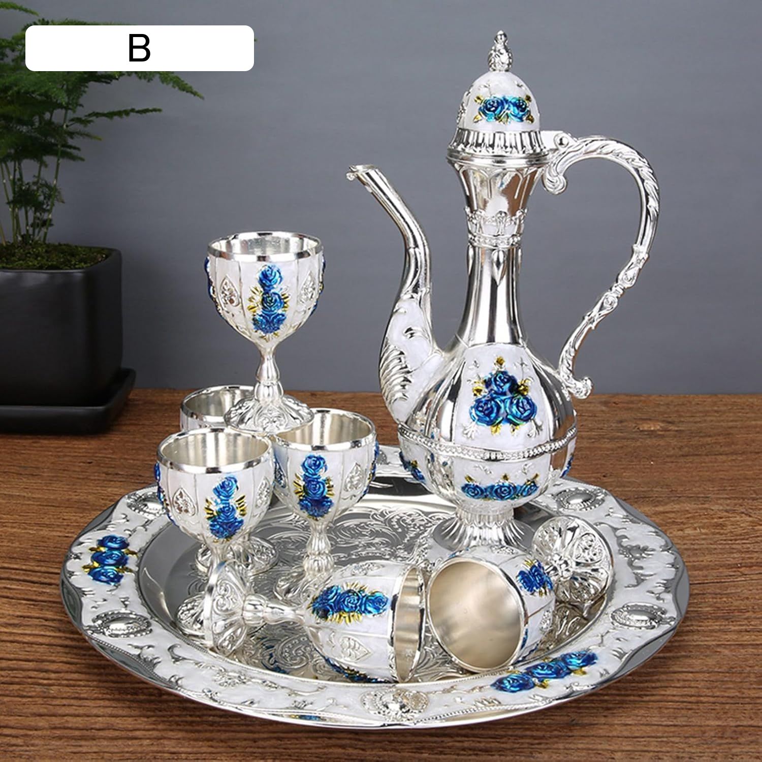 楽天市場】酒器セット 金属製 8点セット レトロな酒器セット 北欧風