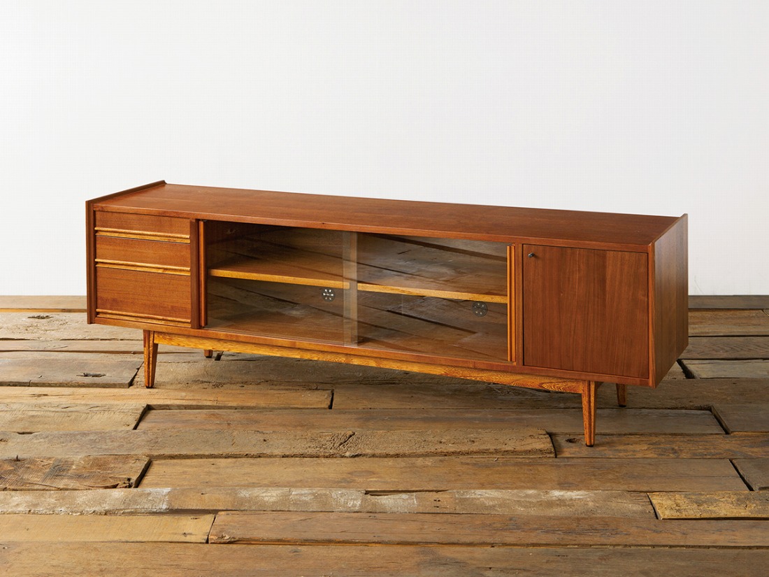 送料込み【ジャーナルスタンダードファニチャー】木製アンティークテレビ台