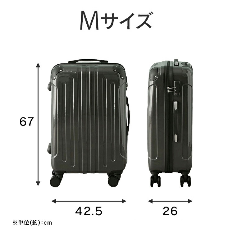 楽天市場】スーツケース キャリーケース Sサイズ Mサイズ Lサイズ TSA