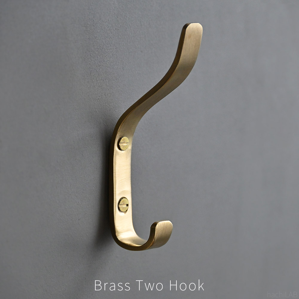 楽天市場】真鍮製フック「ブラスツーフック」 1個 /アンティーク風