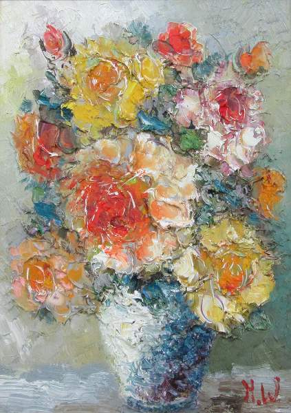 油絵 渡部ひでき 薔薇 楽天市場】「薔薇」渡部ひでき【通信販売】（F4