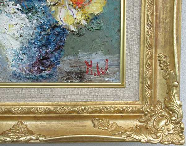 渡部ひでき 絵画・額縁・油絵・渡真贋・薔薇 絵画・額縁・油絵・渡部