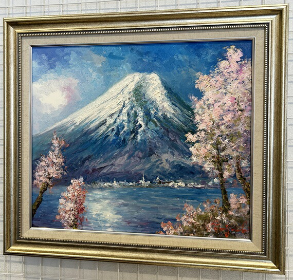 楽天市場】「桜富士」谷口春彦【通信販売】（F10サイズ油彩画[油絵