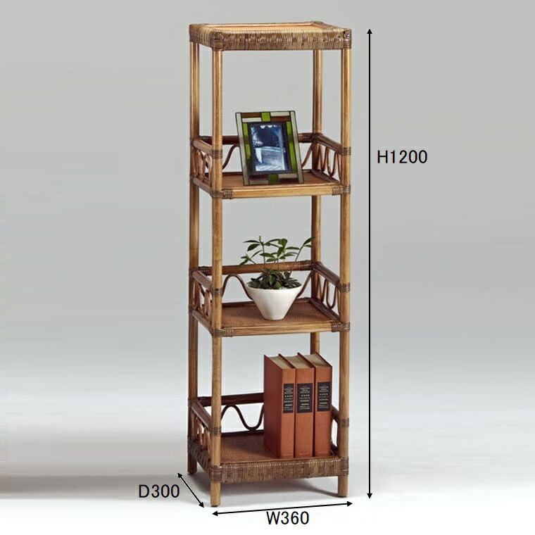 楽天市場】籐家具 3段シェルフS 4段シェルフL 籐 ラタン ラック