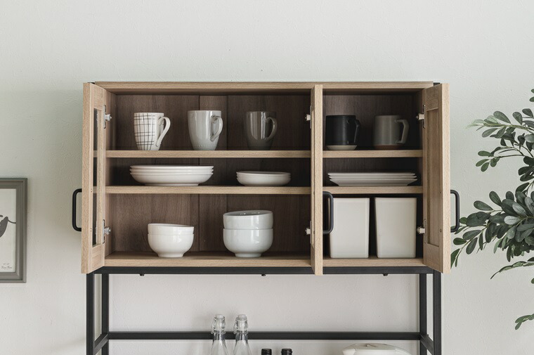 楽天市場】快適収納食器棚 サニー90収納食器棚 /ニーサ 60収納食器棚 2