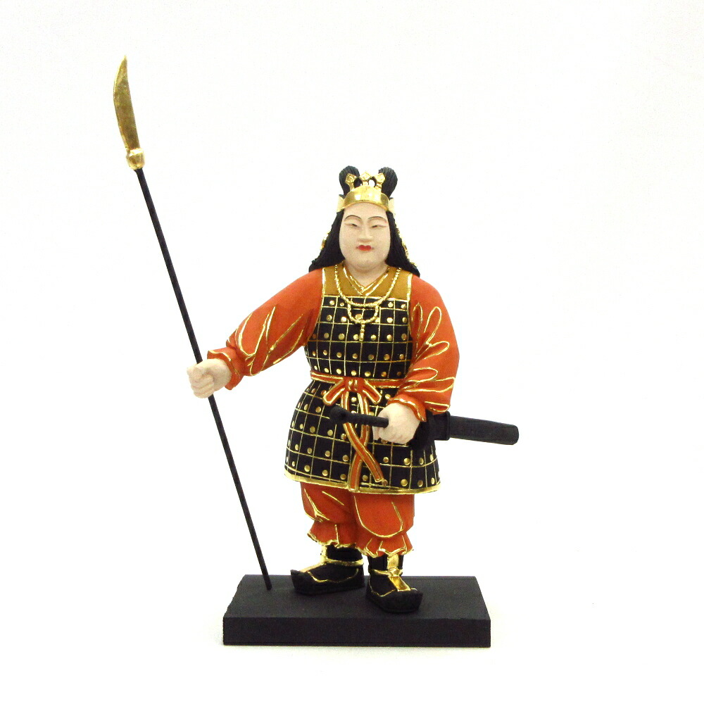 楽天市場】神像 神功皇后三韓遠征像 総高21cm(武器込み25cm) 桧木彩色