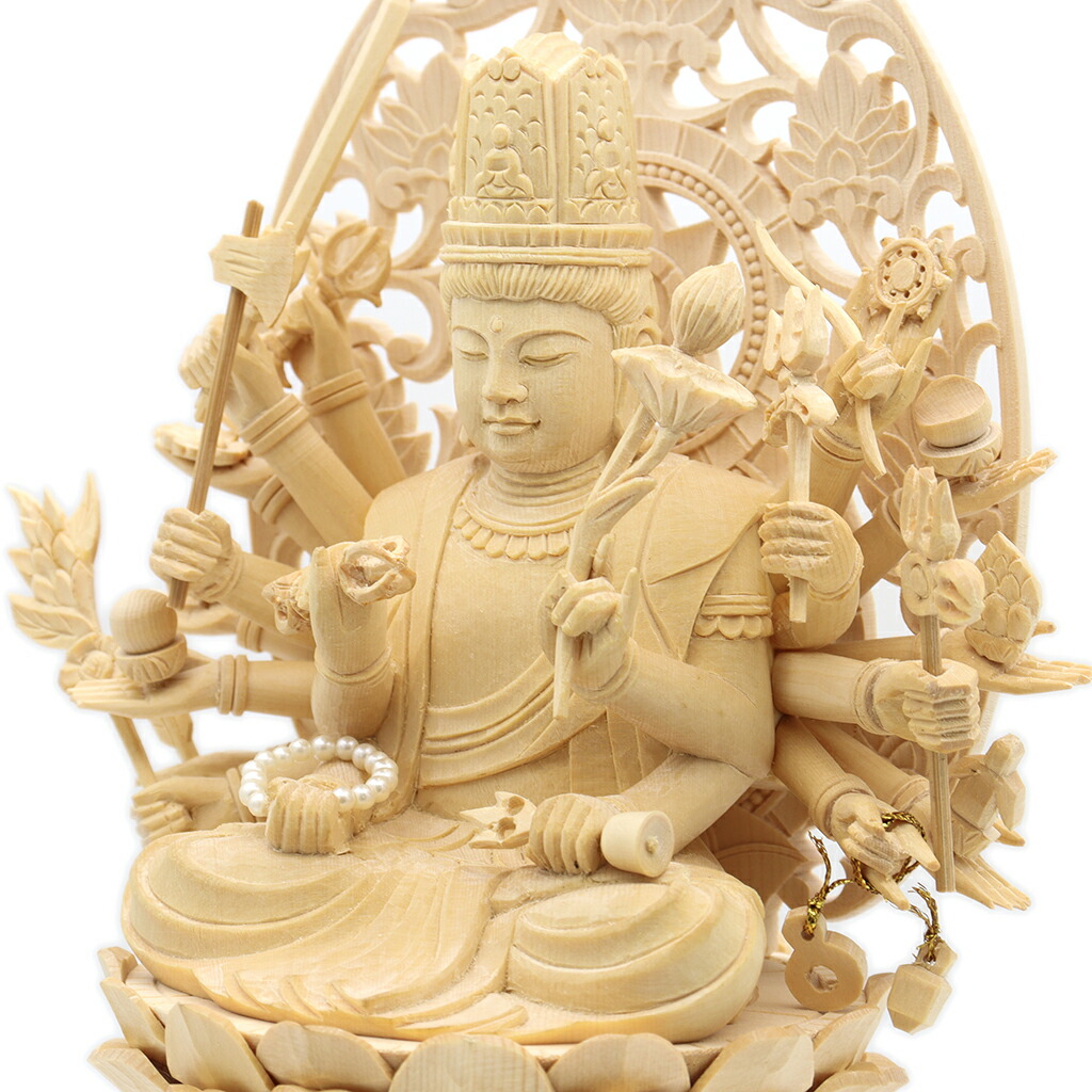 極希少 超美品 白檀普賢菩薩 仏像】 普賢菩薩 15.0cm （純金メッキ