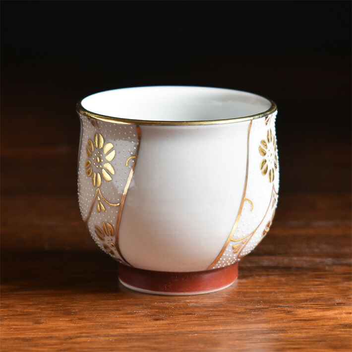 送料無料 極上品 明治～大正期九谷焼ぐい呑み（煎茶碗）5客 完品無傷