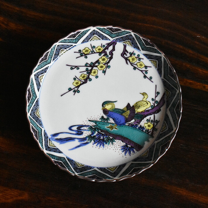 九谷焼 膳皿5客 華やかに、九谷の皿を食卓に」 九谷焼色絵皿( 「