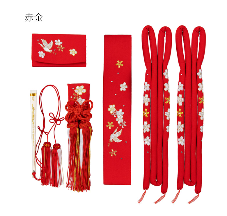 楽天市場】婚礼箱迫セット 花嫁小物 懐剣セット 鶴 桜 刺繍 ダイヤ