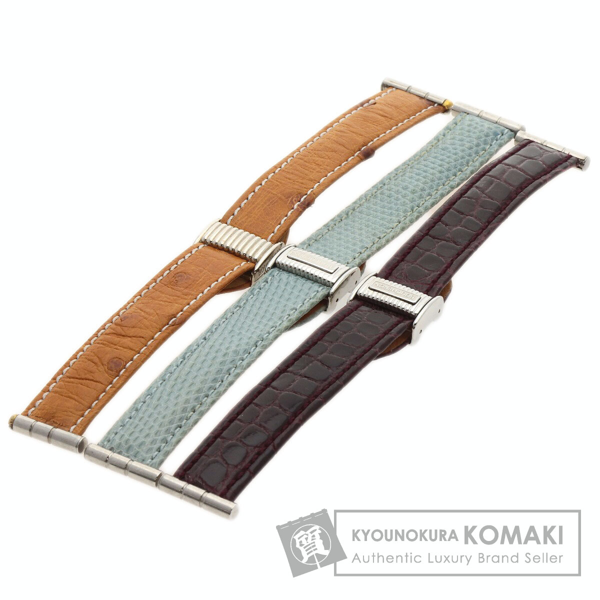 ブシュロン リフレ S スモール レザーベルト アリゲーター 赤 時計