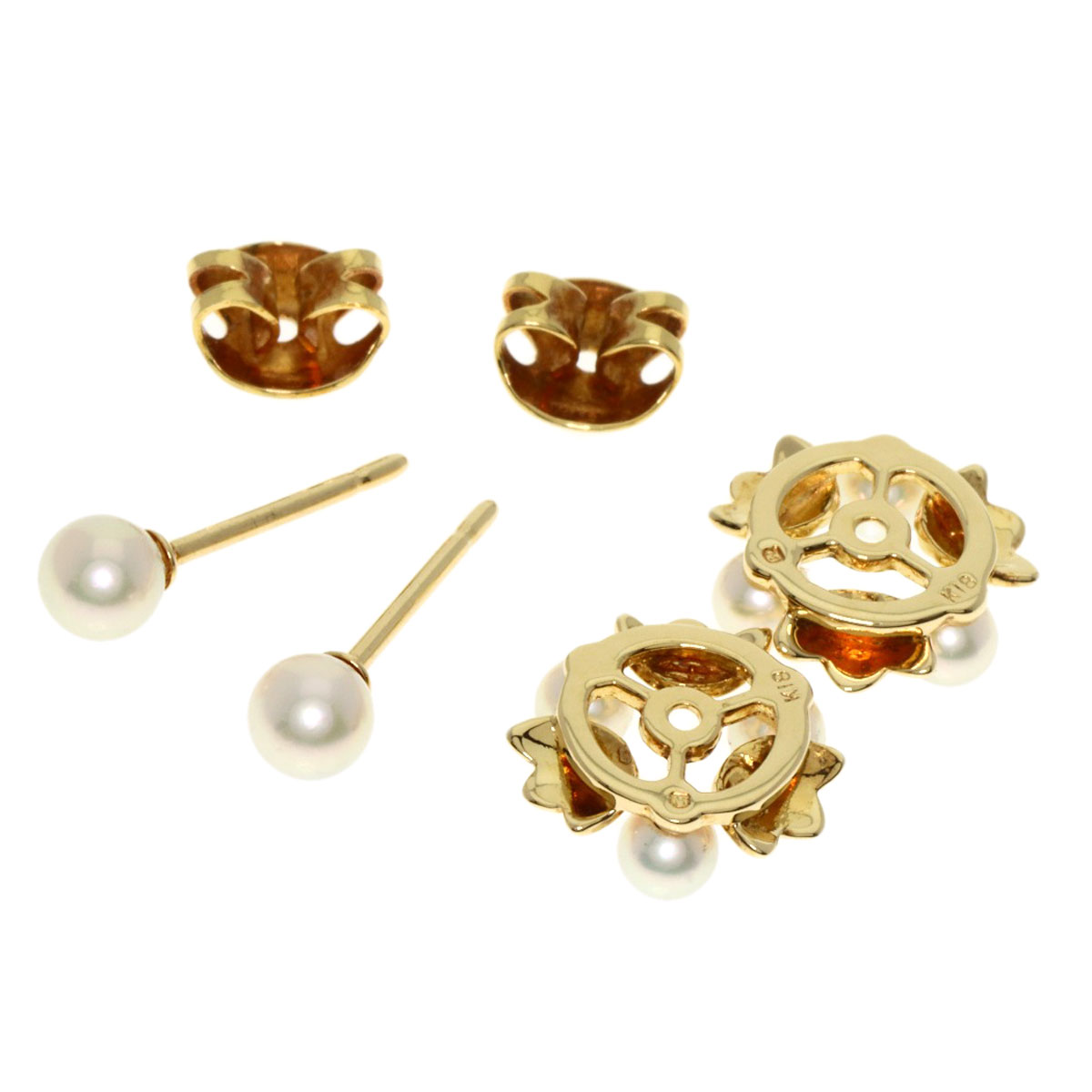 楽天市場】ミキモト ベビーパール 真珠 2WAY ピアス K18イエロー