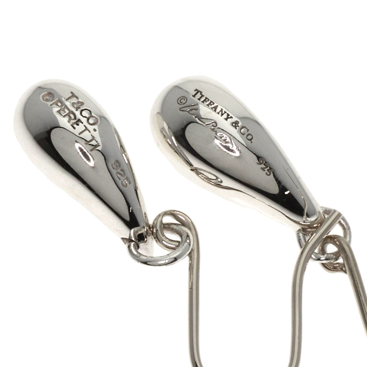 美品レア オールドティファニー ピアス シトリン ティアドロップ