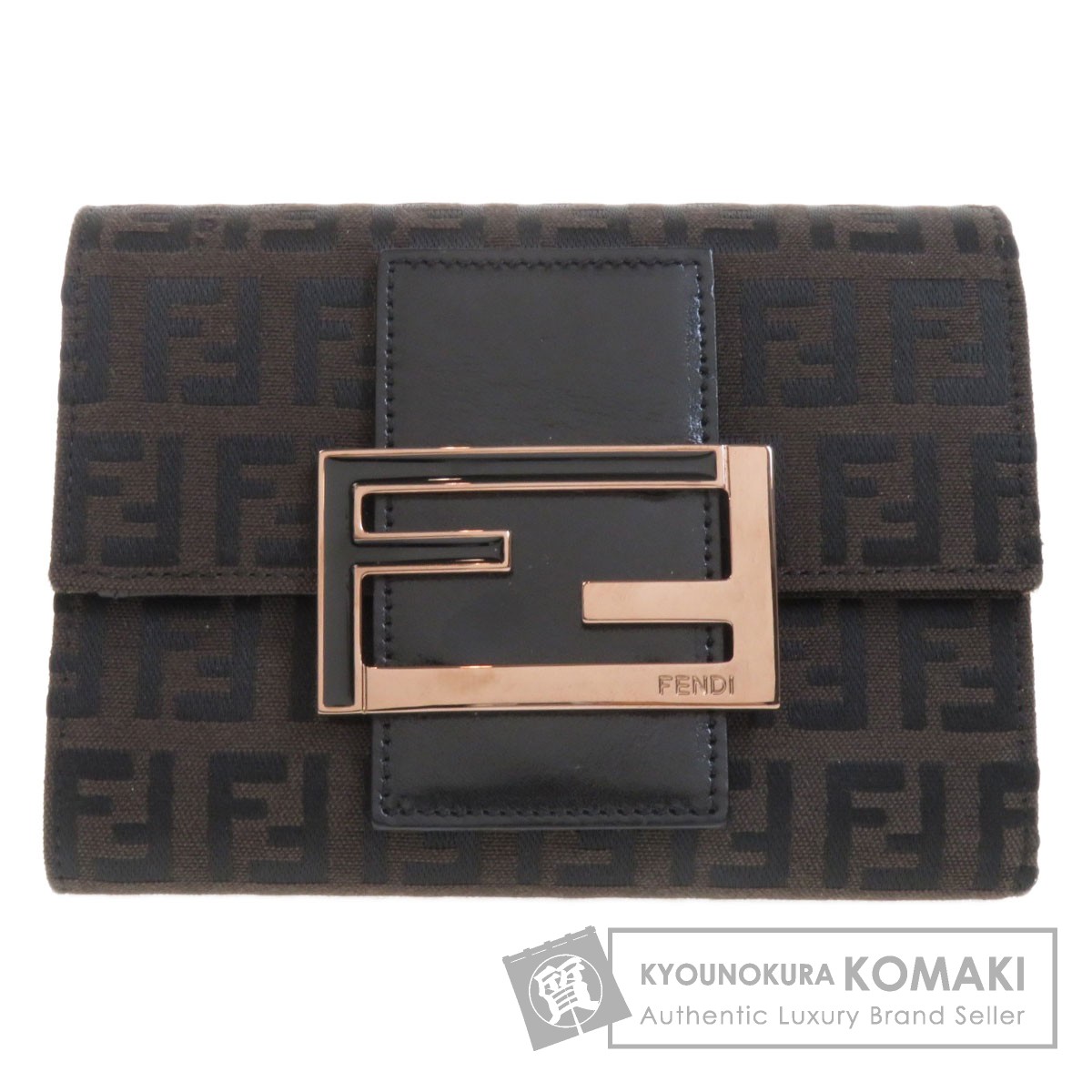楽天市場】フェンディ ズッカ柄 二つ折り財布（小銭入れあり