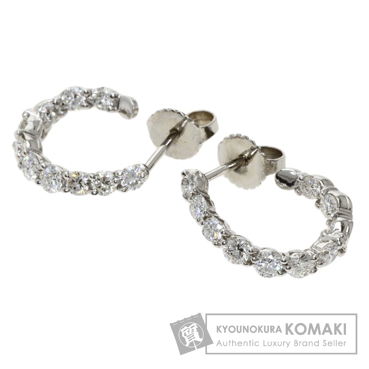 ティファニー Pt950 ダイヤモンド ピアス フープ