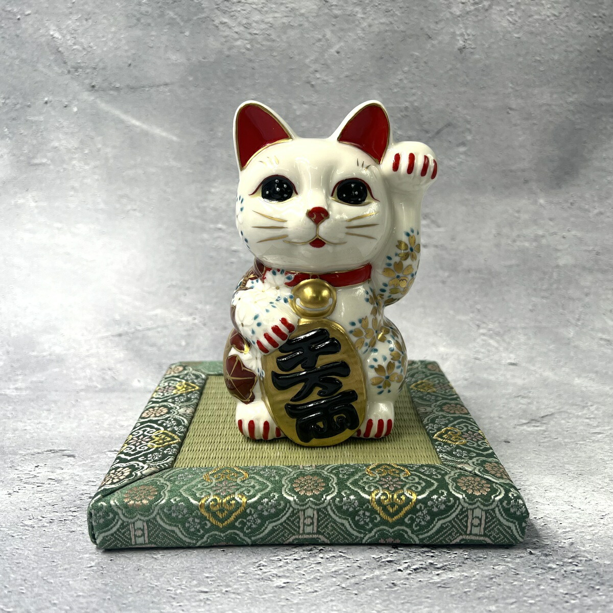 楽天市場】京焼 清水焼 陶あん -招き猫- 白地 雲錦 桜と紅葉 左手 千万