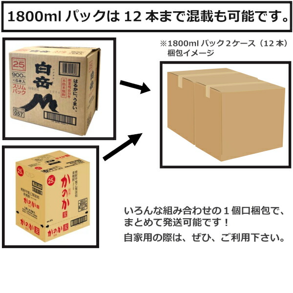 楽天市場】本格芋焼酎 さつま白波25度1800mlパック1ケース（6本