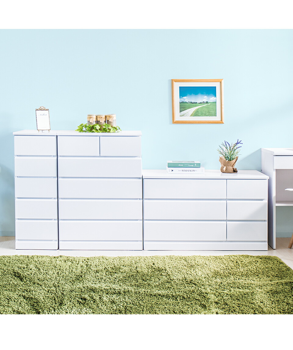 楽天市場】完成品 チェスト 鏡面ホワイト 幅60 リビングチェスト