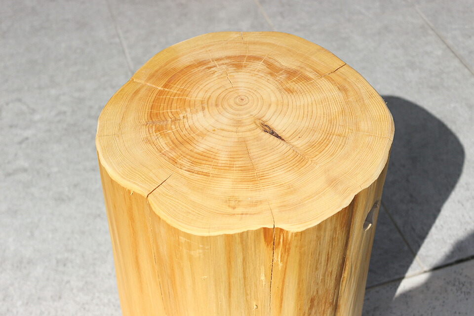 檜丸太椅子スツールNo.1164