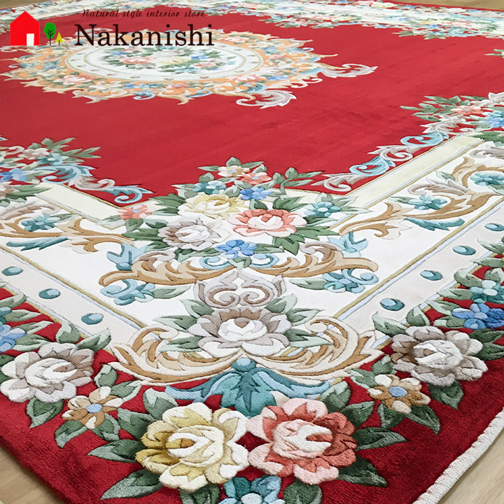 楽天市場】【中国段通 シルク 約6畳用 美術柄 32】絨毯(じゅうたん