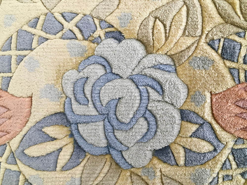 ⭐️中国美術 段通シルク100%壁掛け 150段 山繭 タグ付き 楽天市場