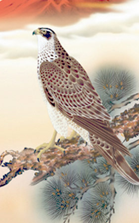 昭和レトロ 御掛軸 掛軸 掛け軸 縁起物 一富士二鷹三茄子 筆 富士 鷹